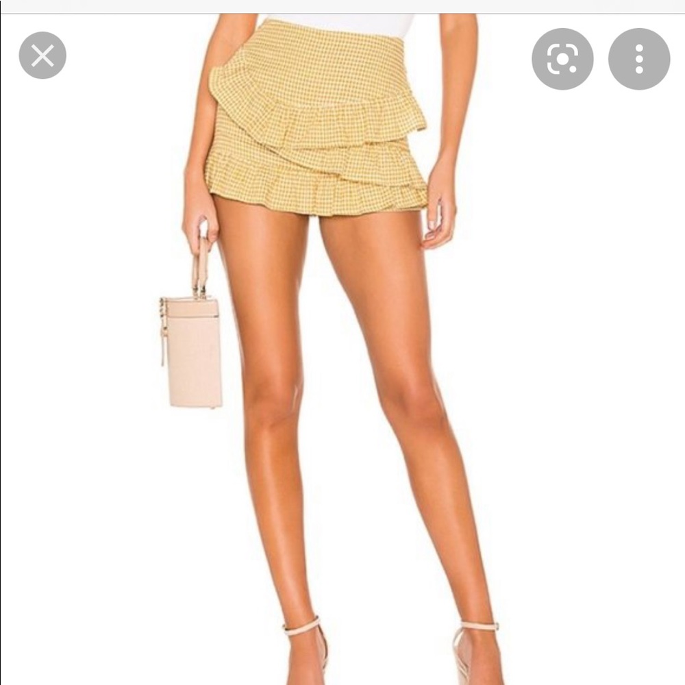 Tularosa size small York yellow gingham skort
